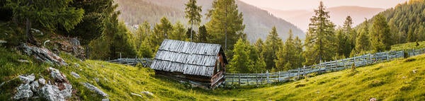 brown wooden house in the mountains (c) pexels