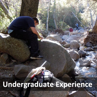 student by a stream researching (c) UCR/CNAS student by a stream researching (c) UCR/CNAS